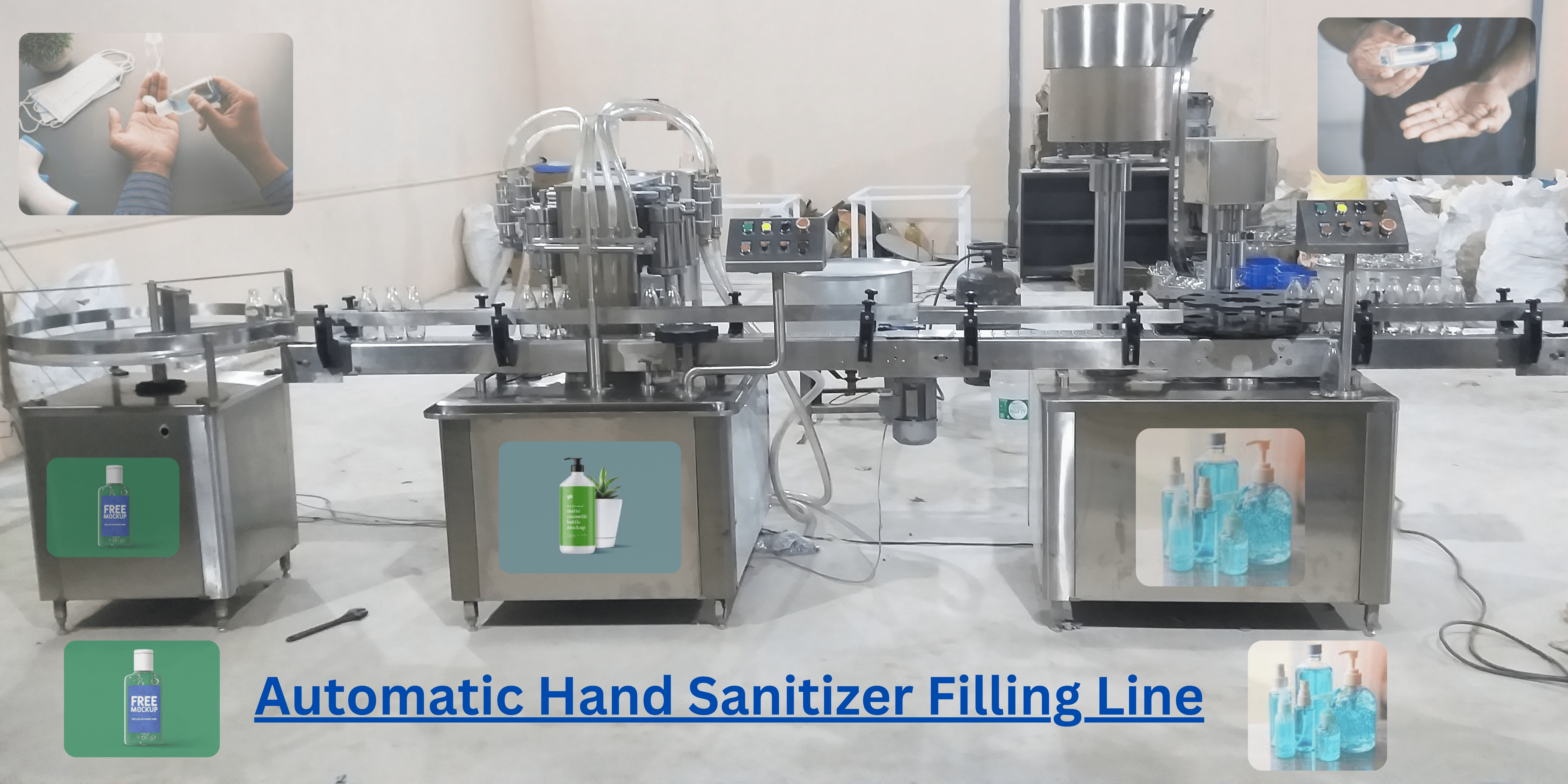 Automatic Hand Sanitizer Filling Line EPM60 1 Automatic Hand Sanitizer Filling Line